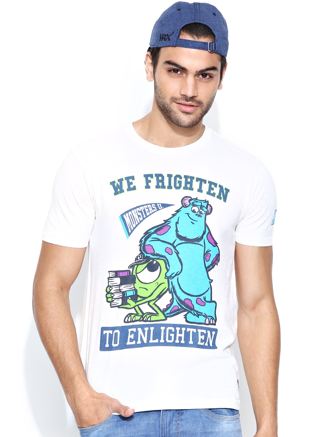 

Flying Machine Men Off-White Printed Pure Cotton T-shirt