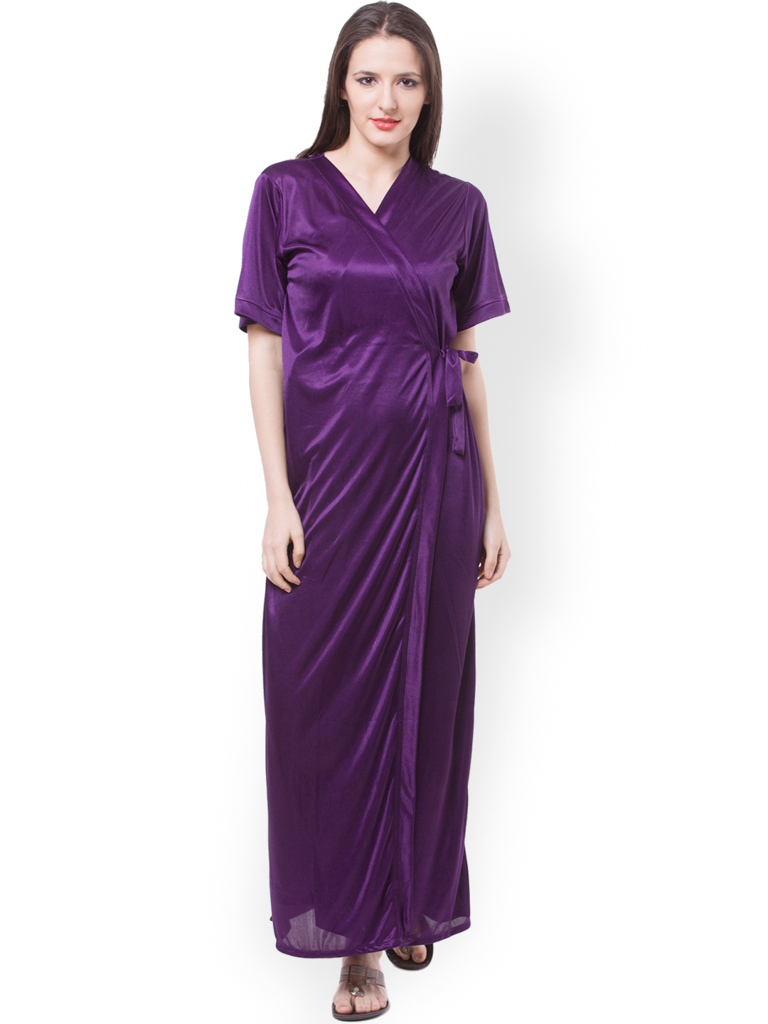 

Fasense Purple Maxi Nightdress with Robe DP111E2