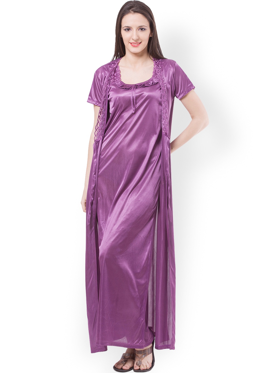 

Fasense Purple Nightdress Set DP117A2