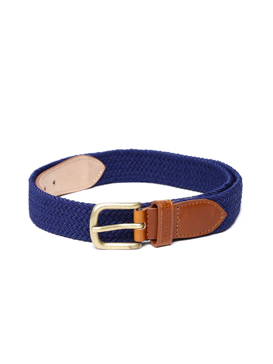 

Lino Perros Men Navy Belt, Navy blue