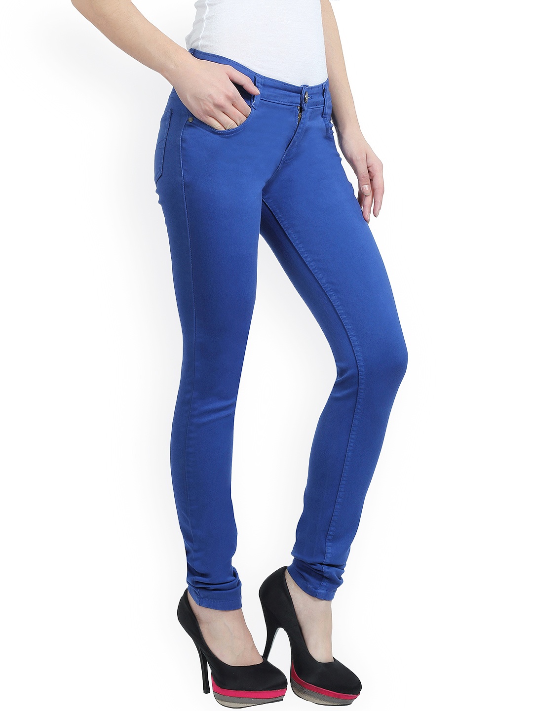 Myntra Fashion Stylus Women Blue Skinny Fit Jeans 706423 | Buy Myntra ...