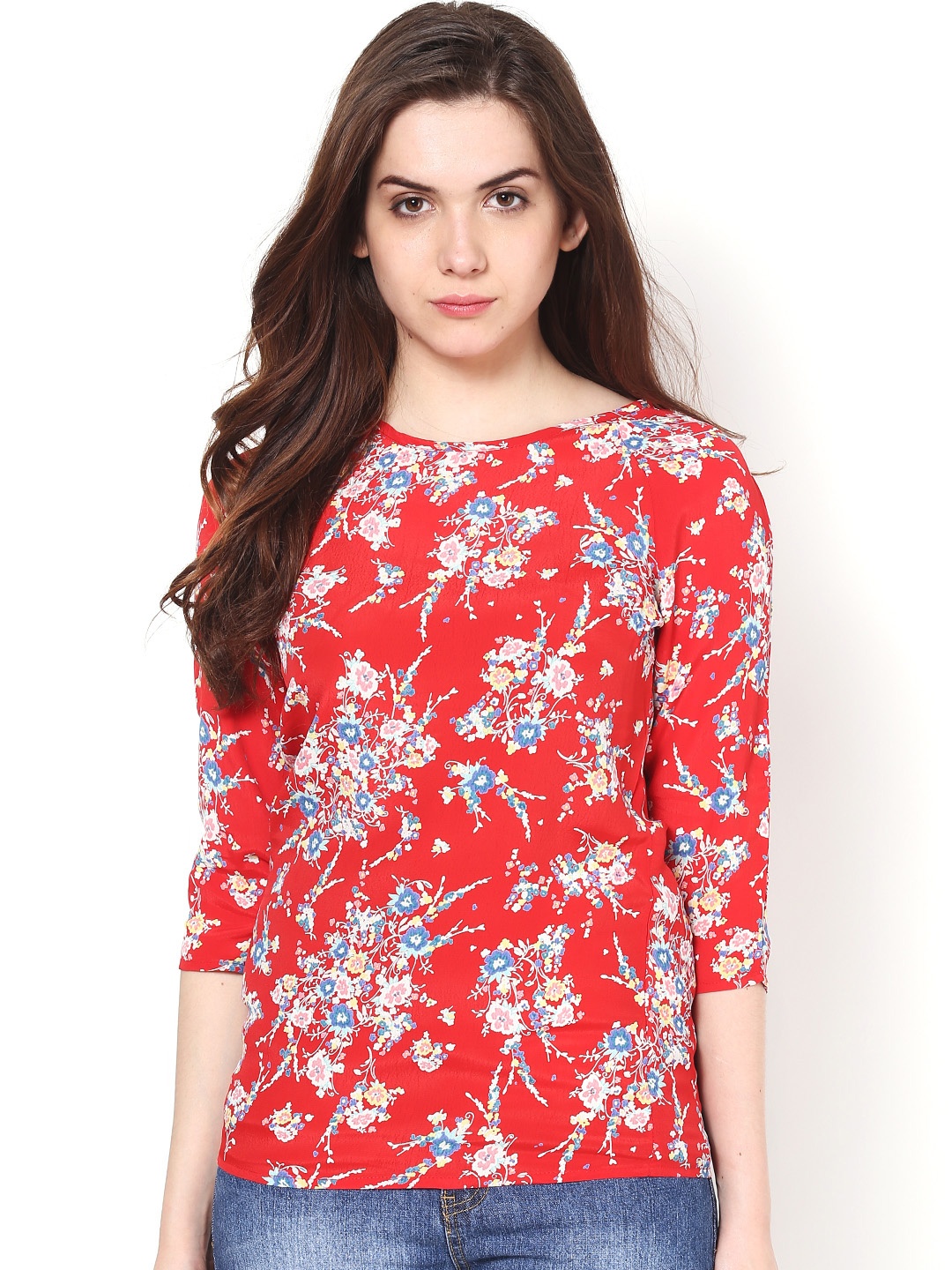 

Harpa Red Printed Top