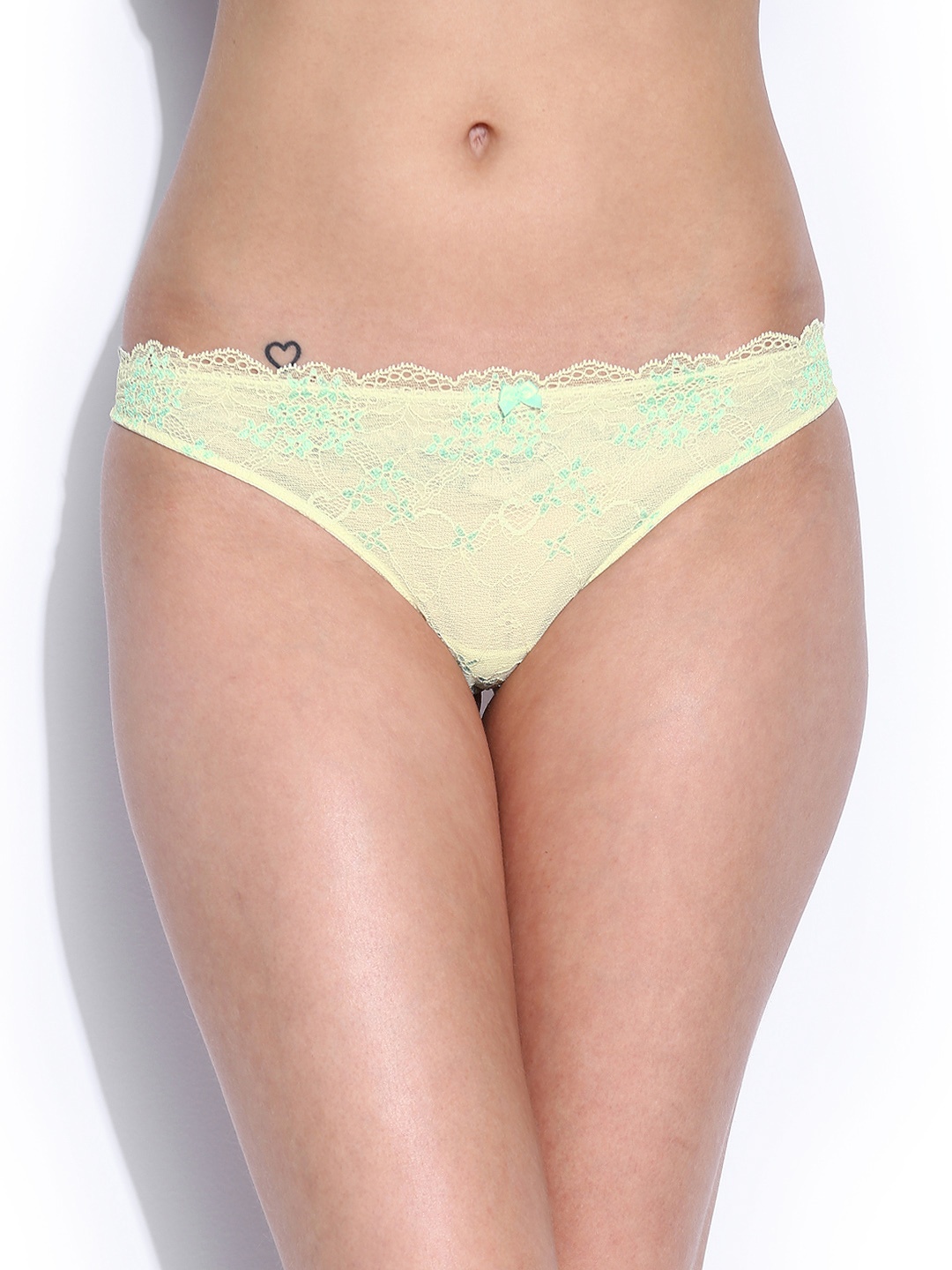 

Amante Women Cream-Coloured Lace Thongs PFFH01