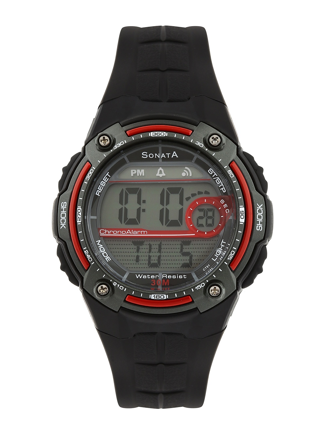 

Sonata Men Black Digital Watch NF7949PP01J