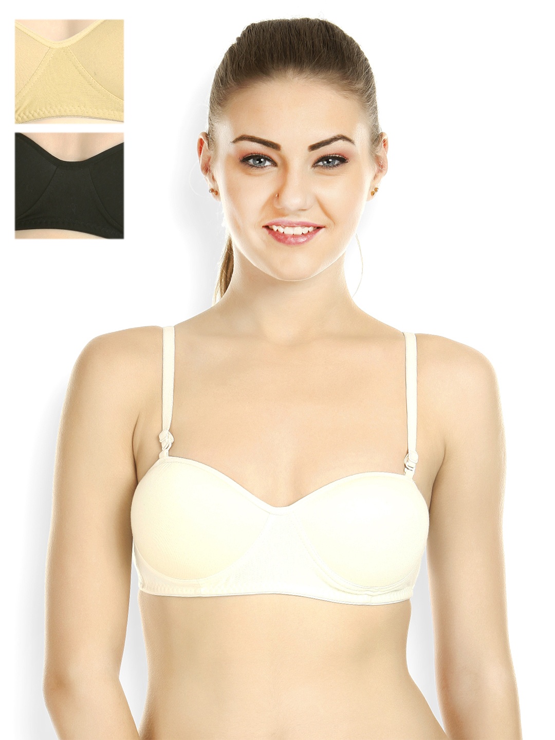 

Tweens Pack of 3 Demi Cup T-shirt Bras 1201, Off white
