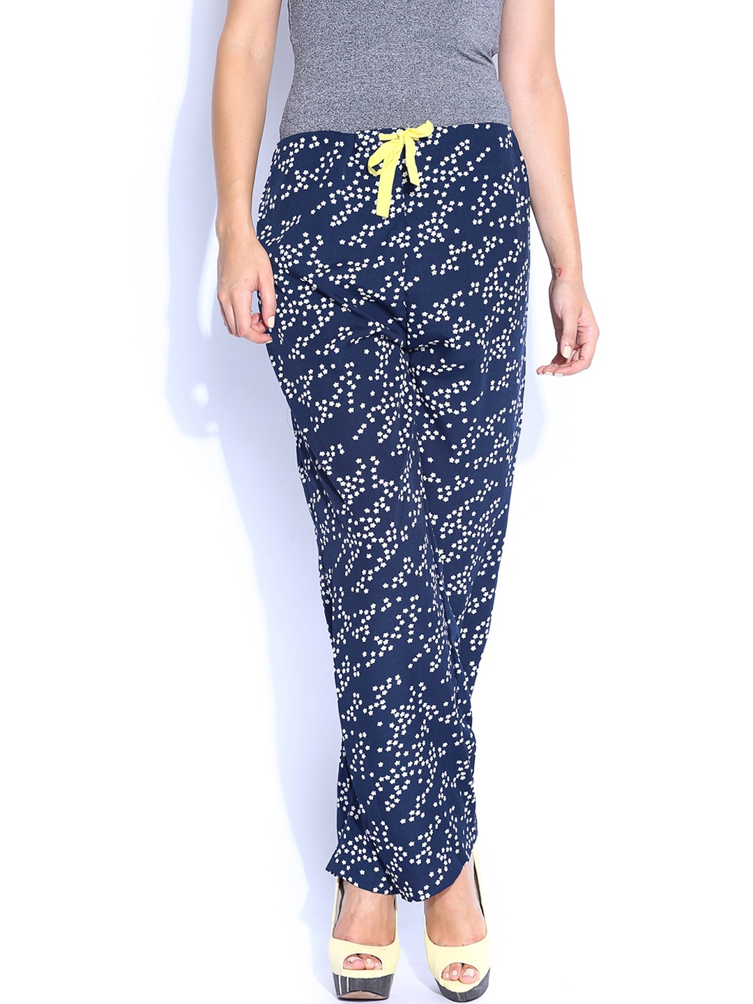 

Miss Chase Navy Printed Trousers, Navy blue