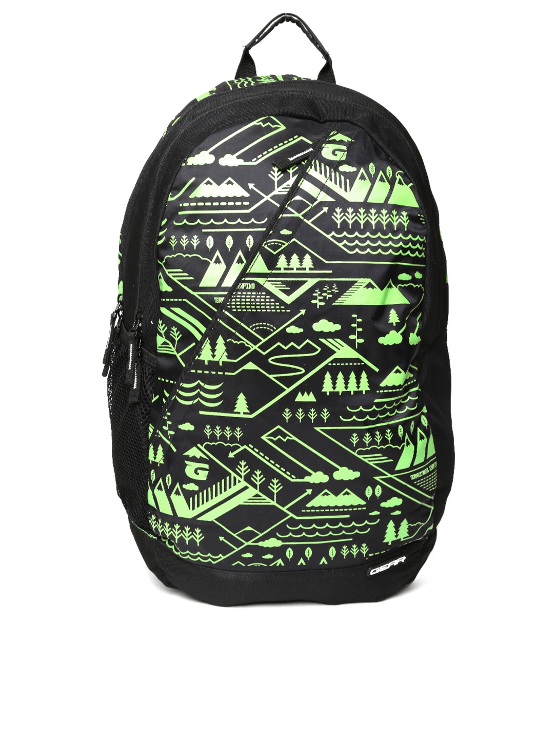 

Gear Unisex Black Campus 1 Printed Backpack