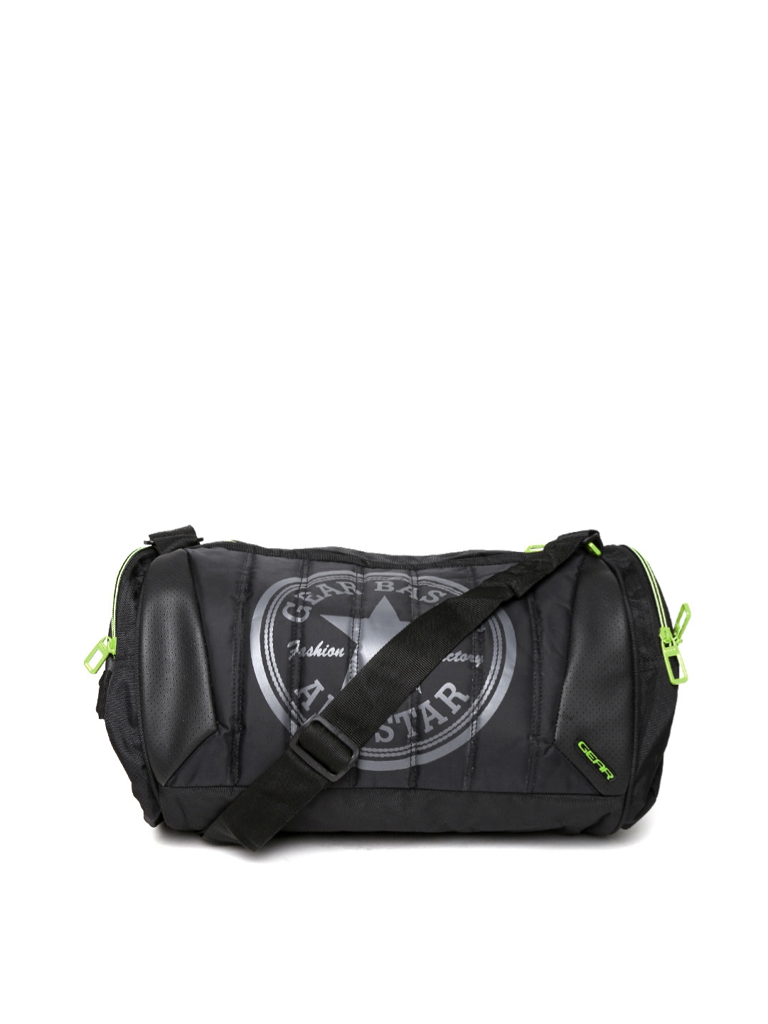 

Gear Unisex Black Printed Duffle Bag