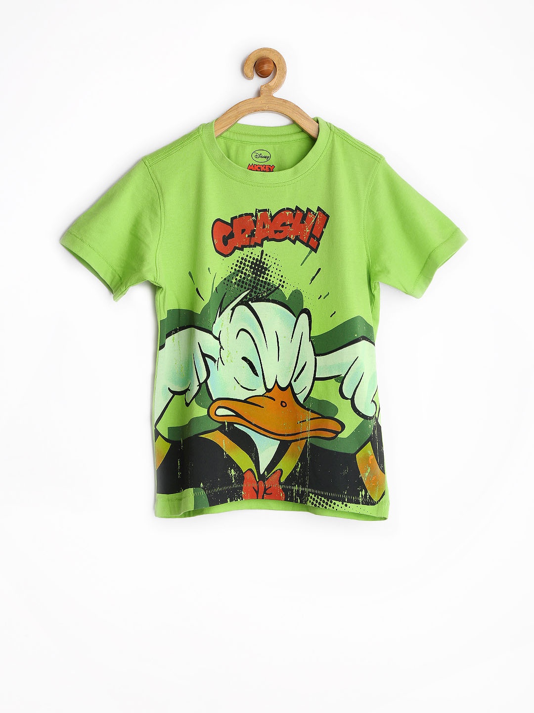 

Disney by Flying Machine Boys Green Printed Pure Cotton T-shirt