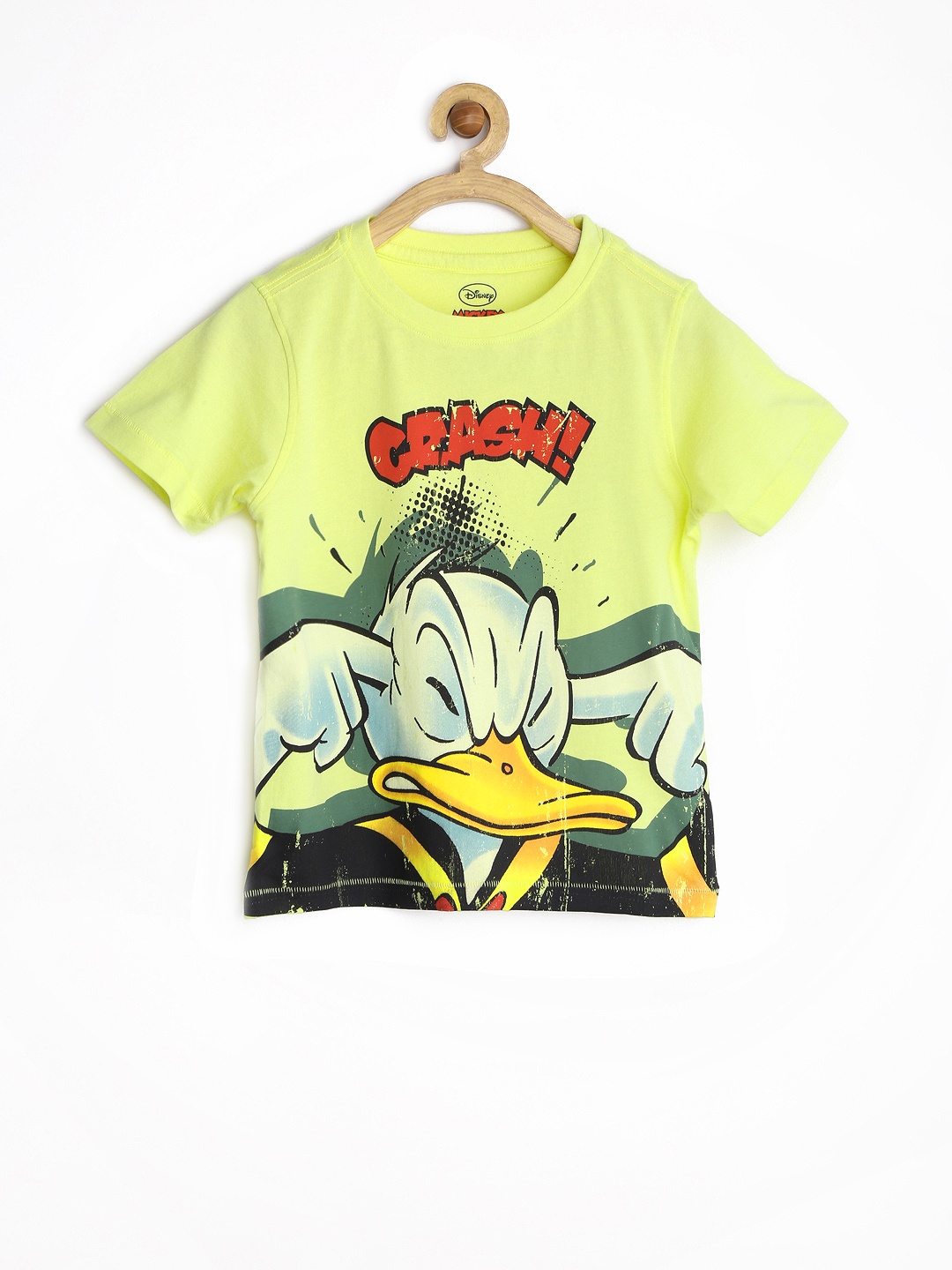 

Disney by Flying Machine Boys Yellow Printed Pure Cotton T-shirt