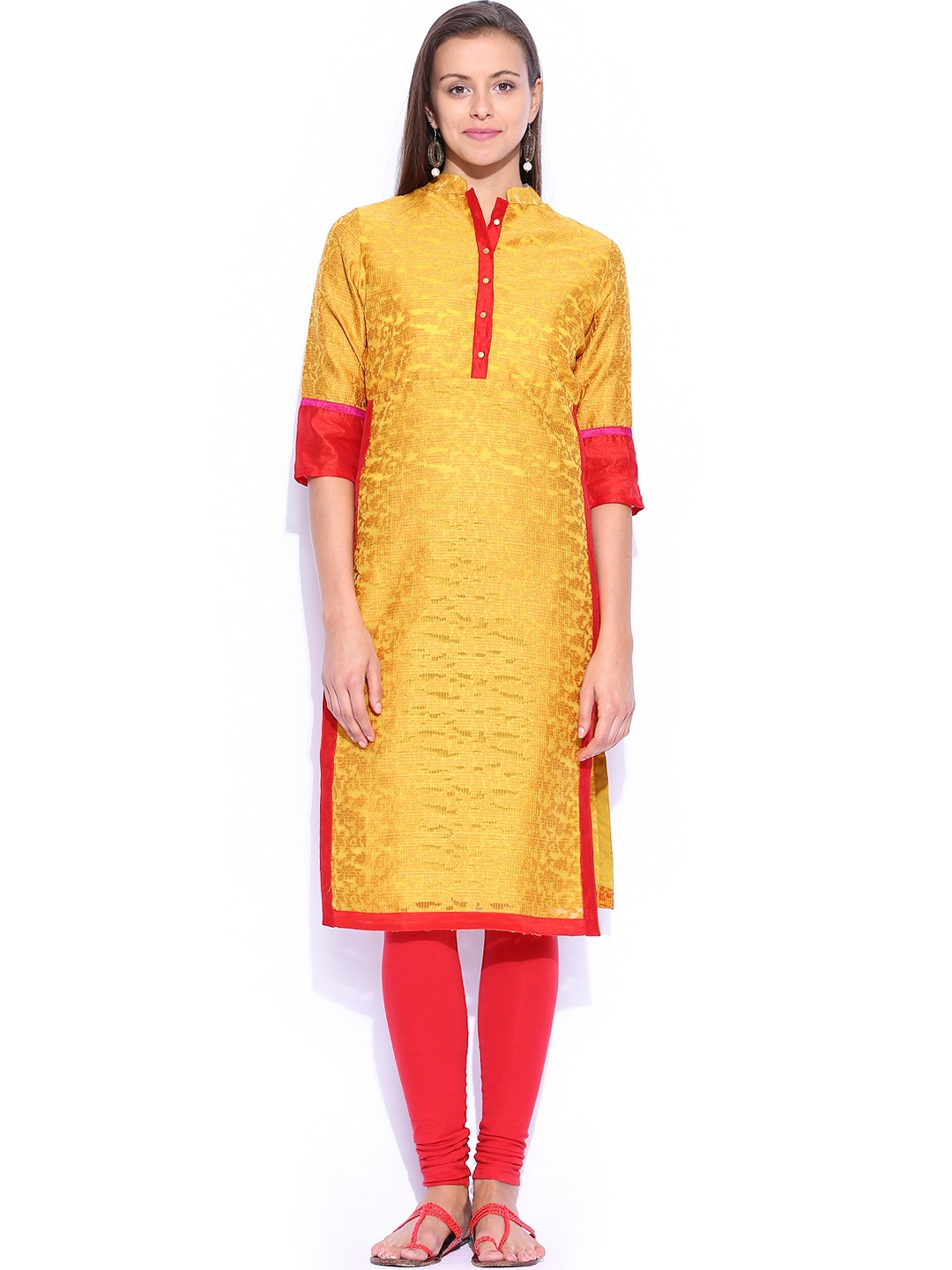 

Vishudh Women Mustard Yellow Kurta