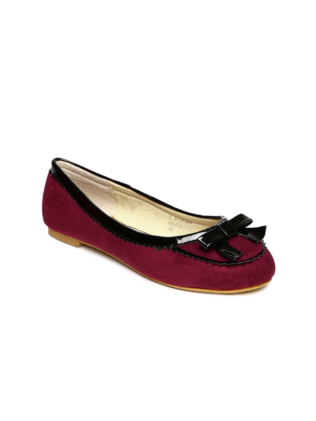 Myntra DressBerry Women Maroon Flat Shoes 751440 | Buy Myntra ...
