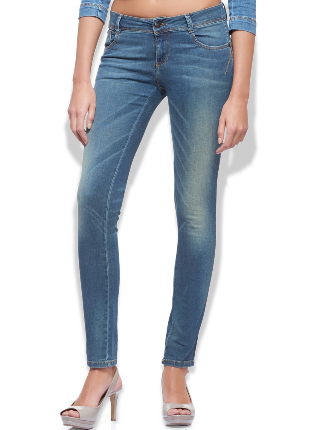 Myntra Sisley Women Blue Suzuka Slim Fit Jeans 757166 | Buy Myntra ...