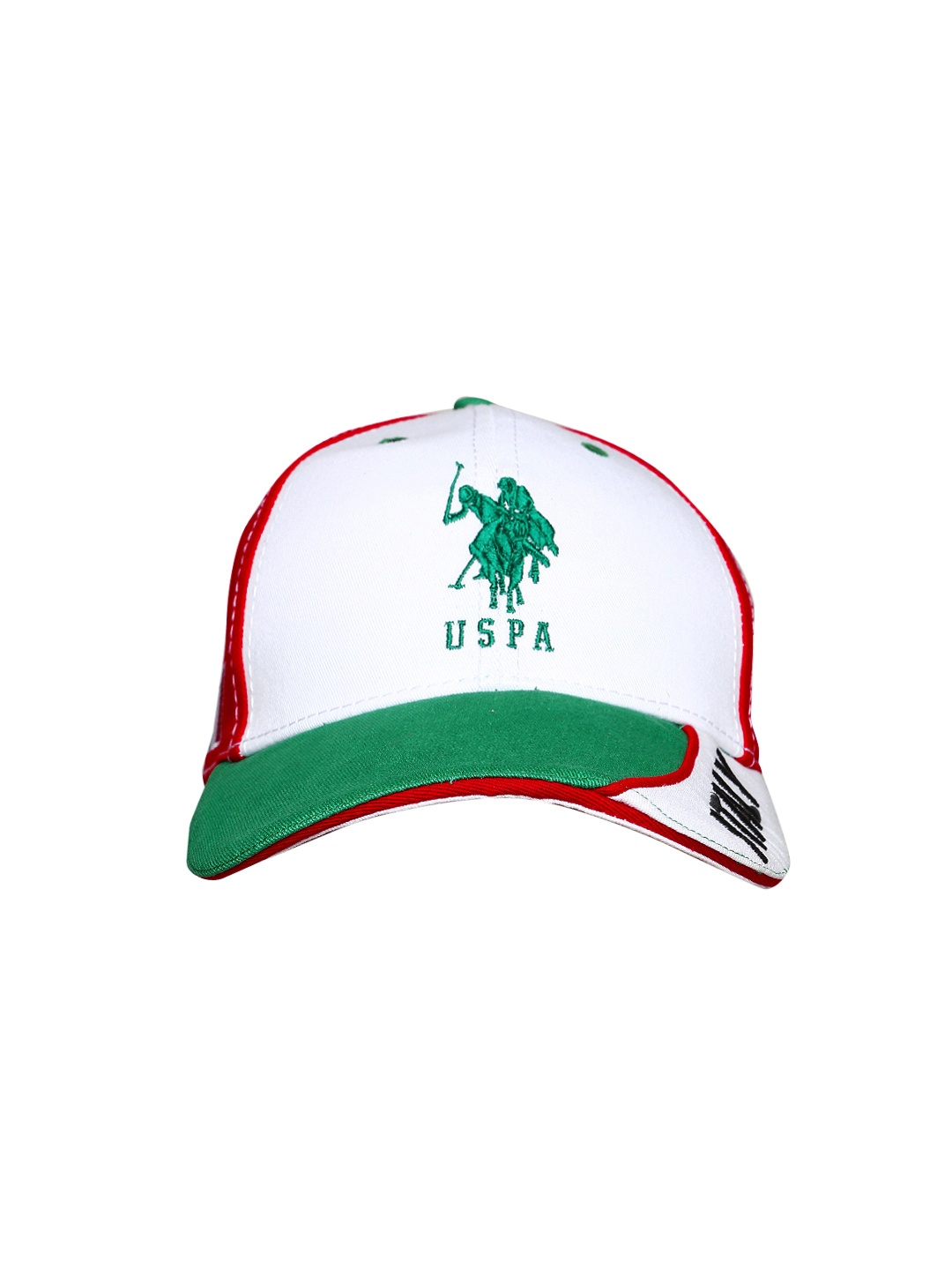 

U.S. Polo Assn. Men White & Red Cap