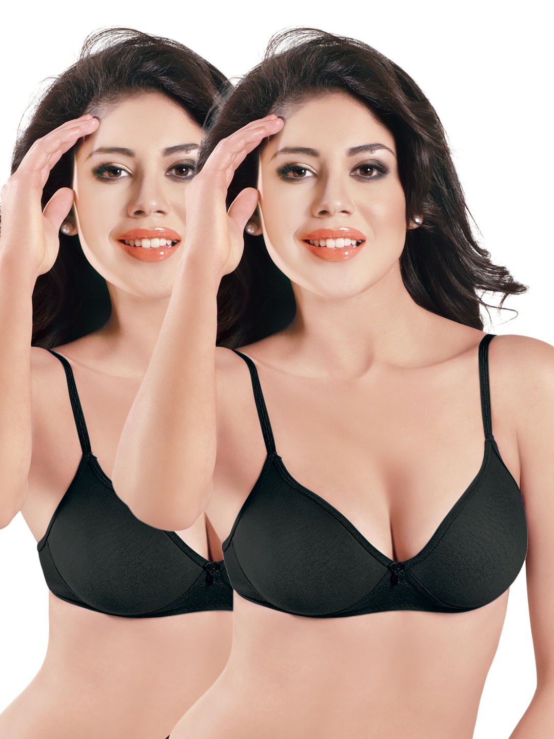 

Sonari Pack of 2 Plunge Bras, Black