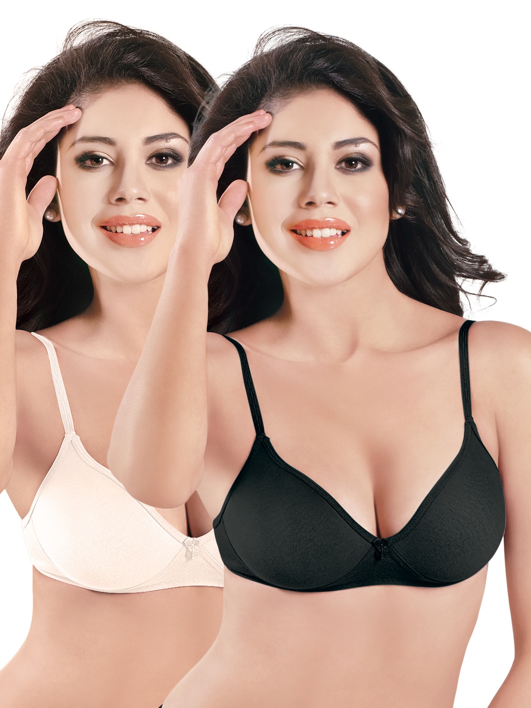 

Sonari Pack of 2 Plunge Bras, Black