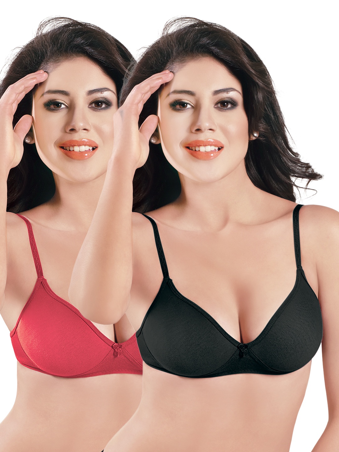 

Sonari Pack of 2 Plunge Bras, Black