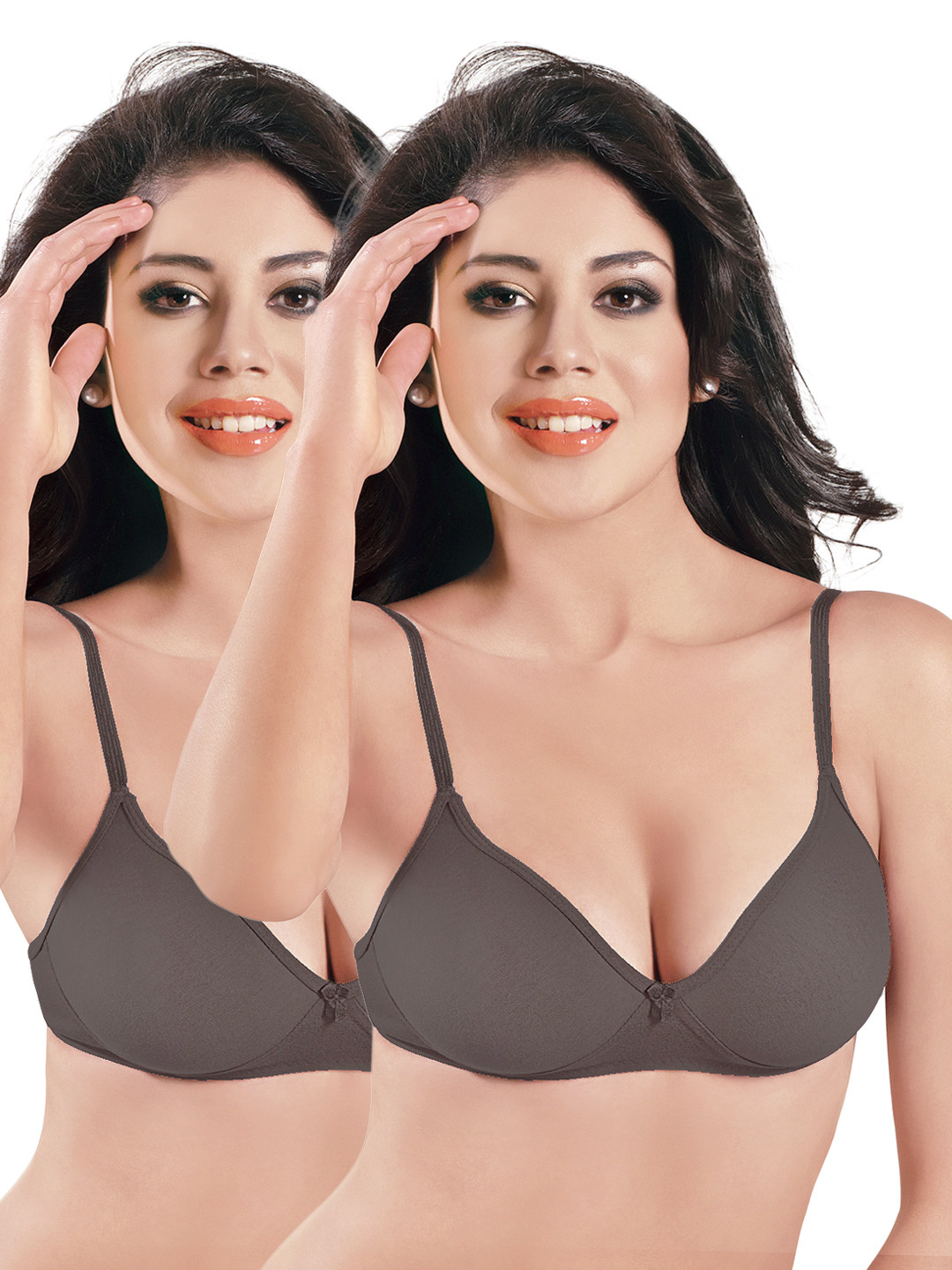 

Sonari Pack of 2 Plunge Bras, Grey