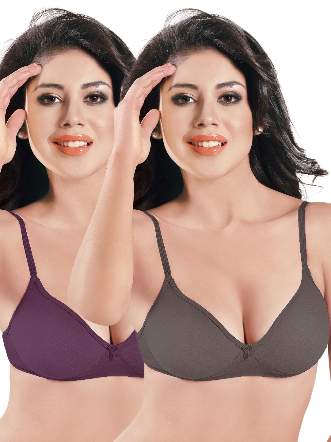 

Sonari Pack of 2 Bras, Brown