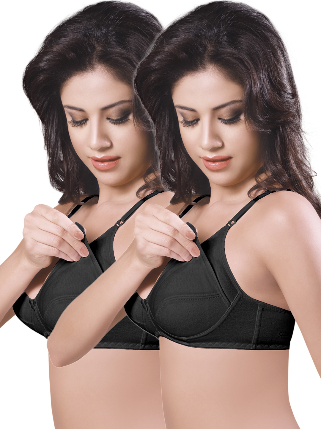 

Sonari Pack of 2 Black Maternity Bras