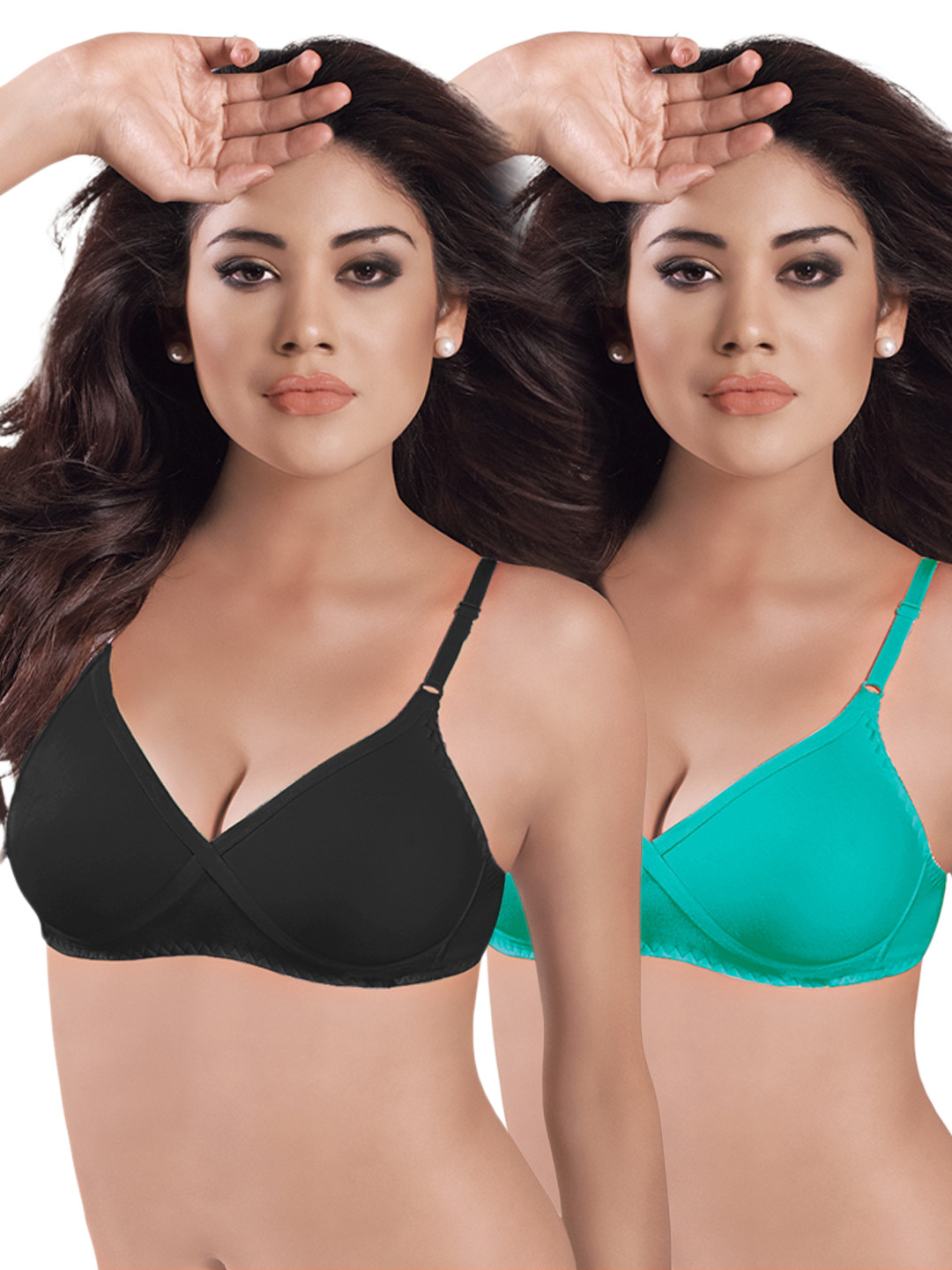 

Sonari Pack of 2 Full-Coverage Bras, Black