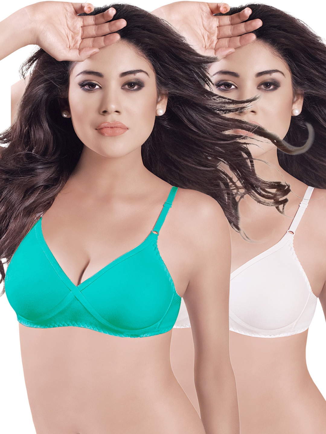 

Sonari Pack of 2 Bras, Green