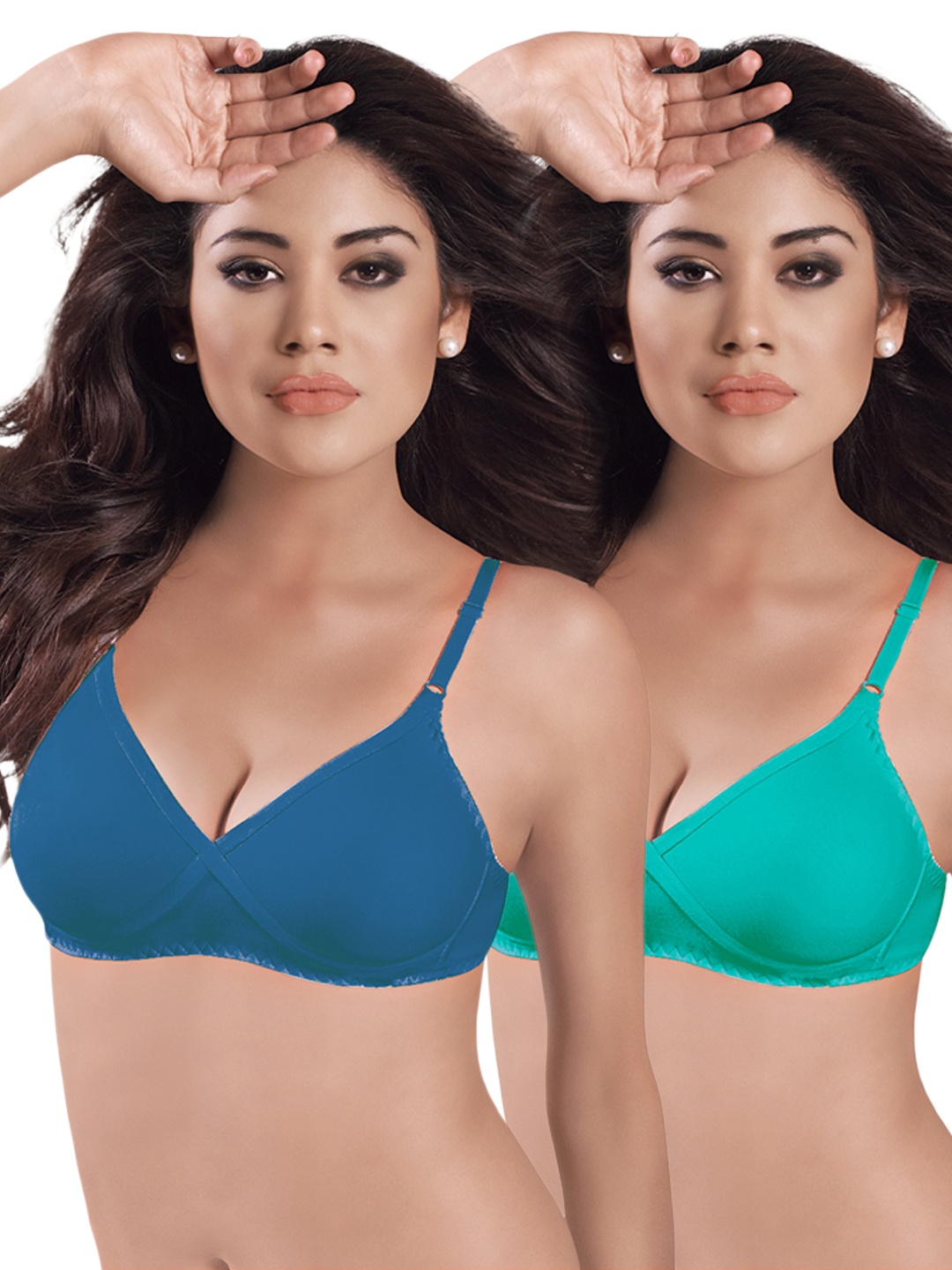 

Sonari Pack of 2 Full-Coverage Bras, Blue