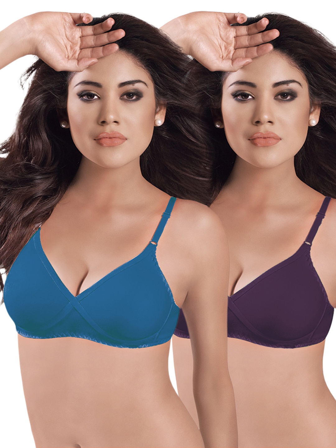 

Sonari Pack of 2 Full-Coverage Bras, Blue