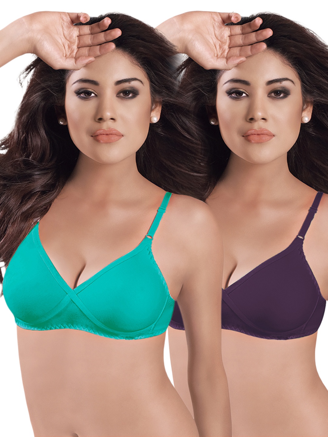 

Sonari Pack of 2 Full-Coverage Bras, Sea green