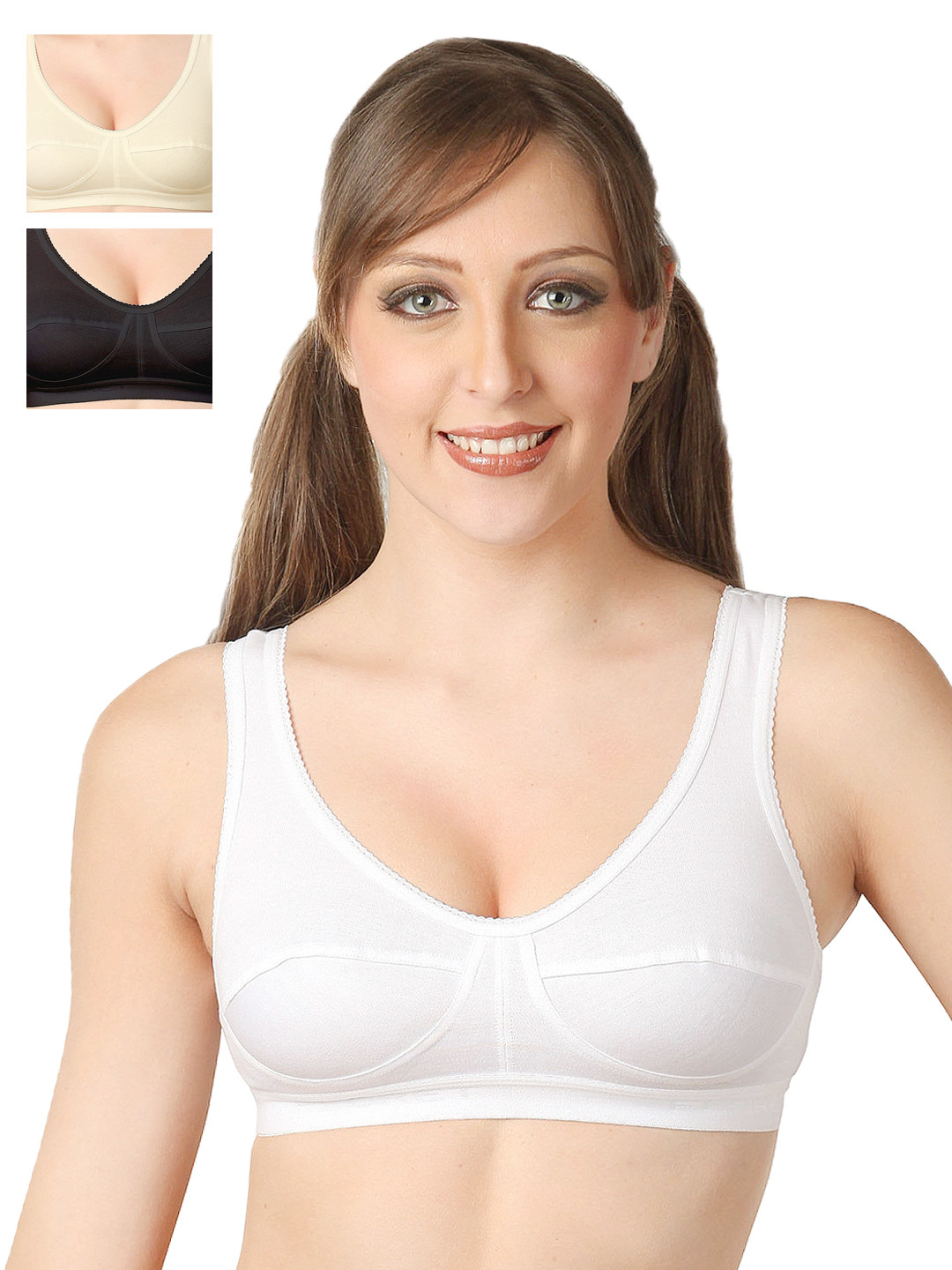 

Floret Pack of 3 Sports Bras 1433, White