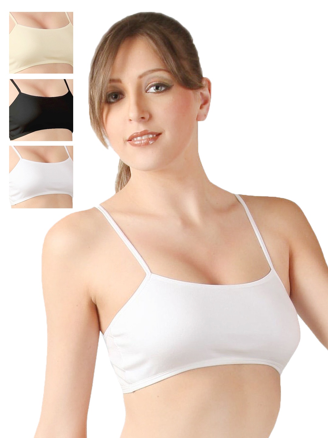 Floret Pack of 4 Sports Bras 1458, White