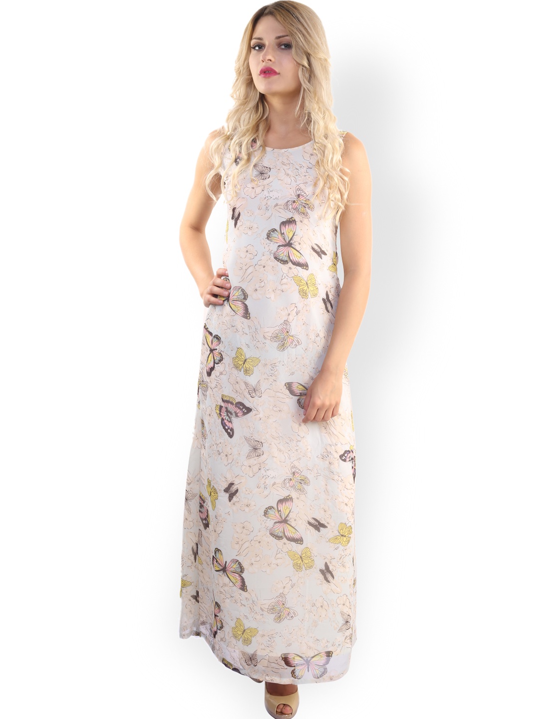 

Belle Fille White Printed Maxi Dress