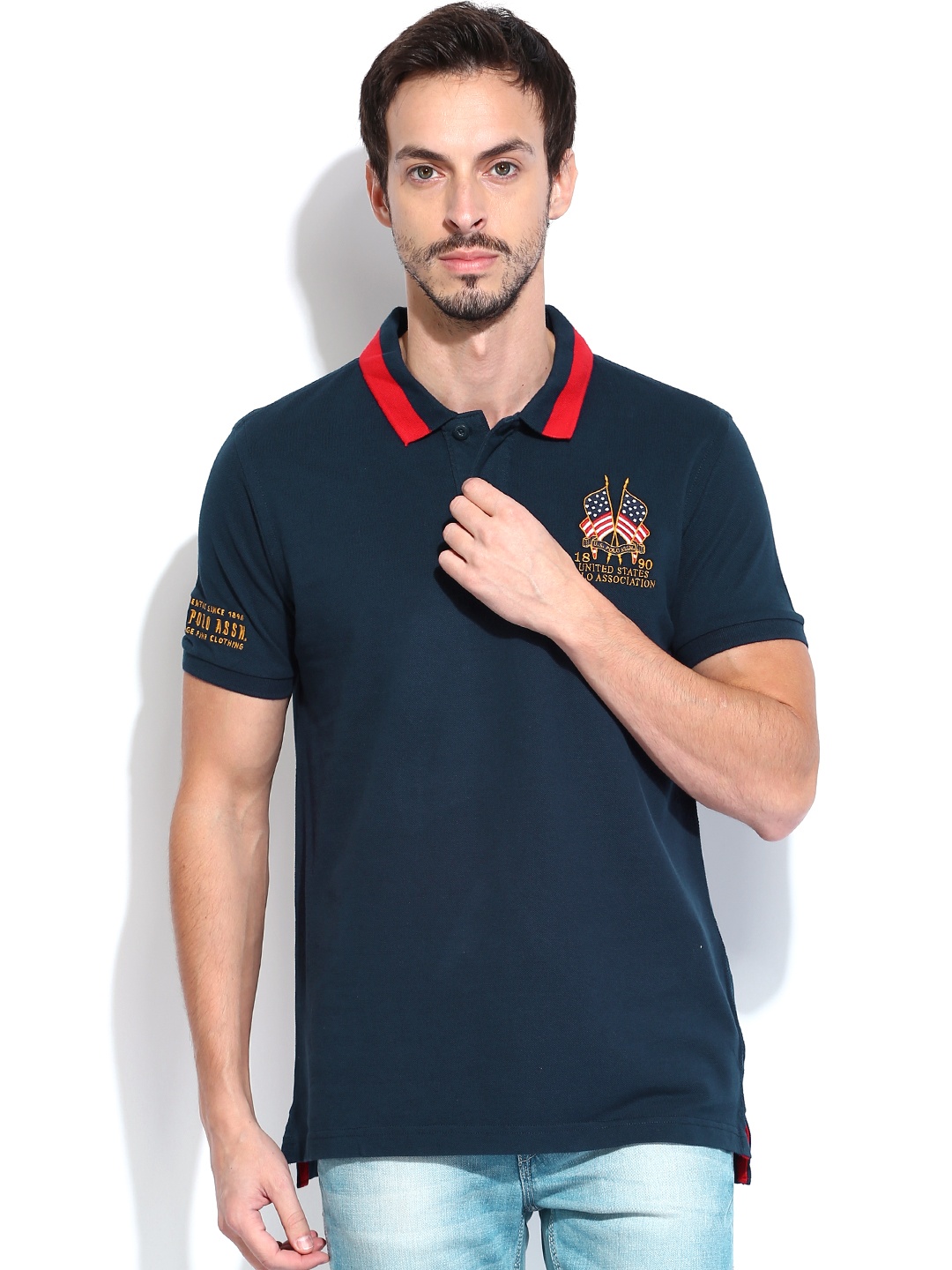 

U.S. Polo Assn. Navy Polo Pure Cotton T-shirt, Navy blue