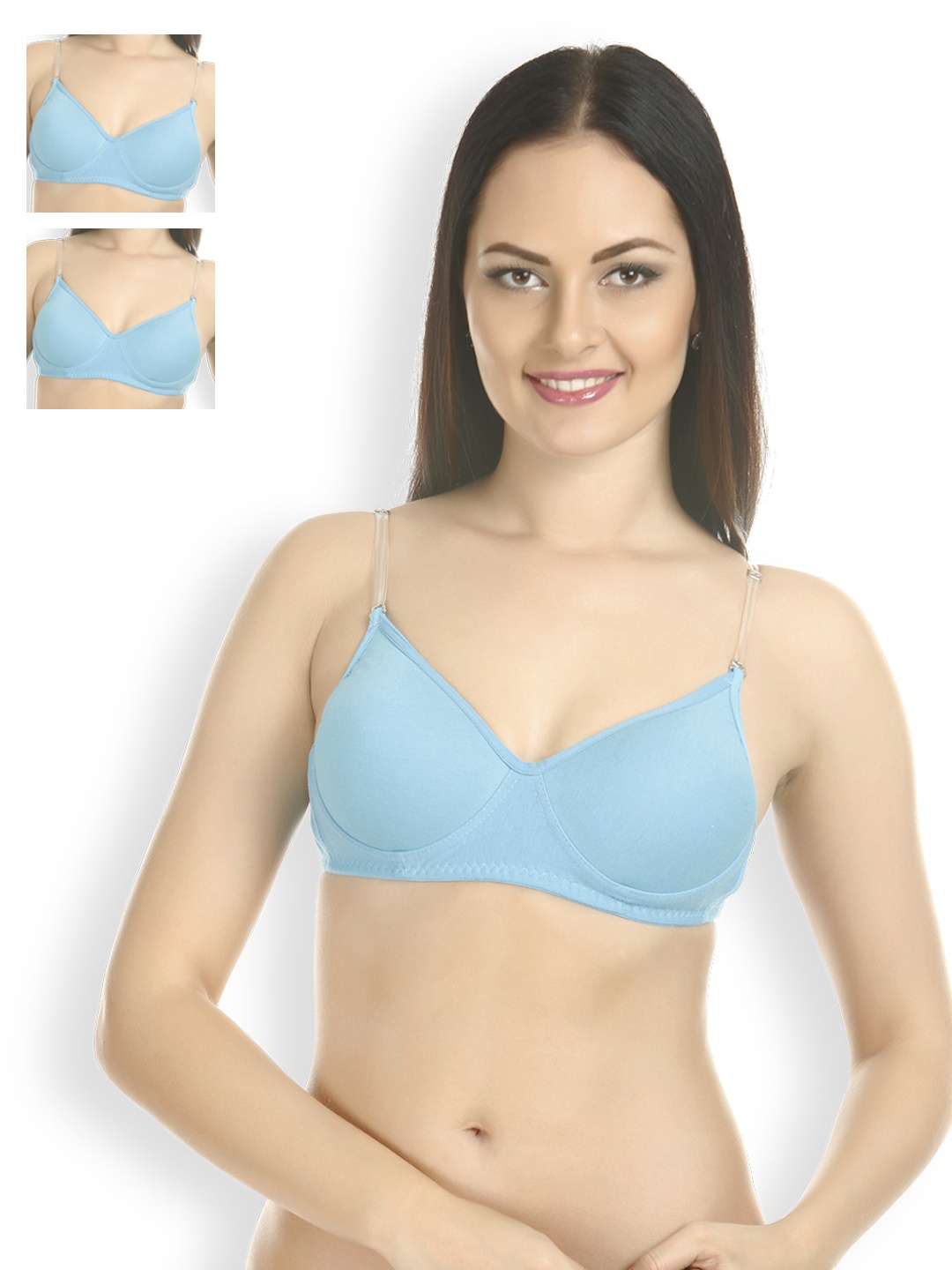 

Tweens Pack of 3 Full-Coverage T-shirt Bras TW-1313, Blue