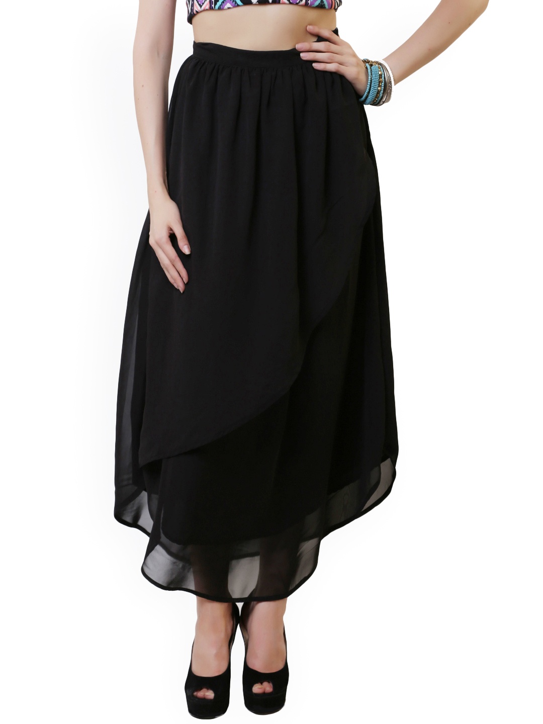 

Belle Fille Black Maxi Skirt