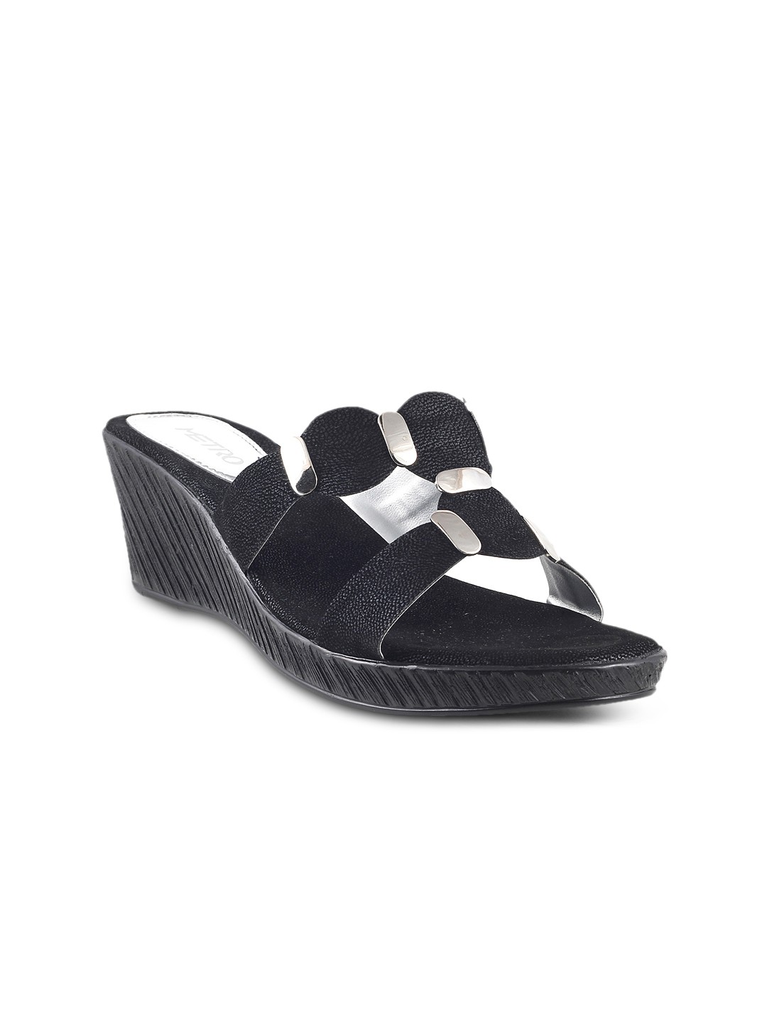 

Metro Women Black Platform Wedges