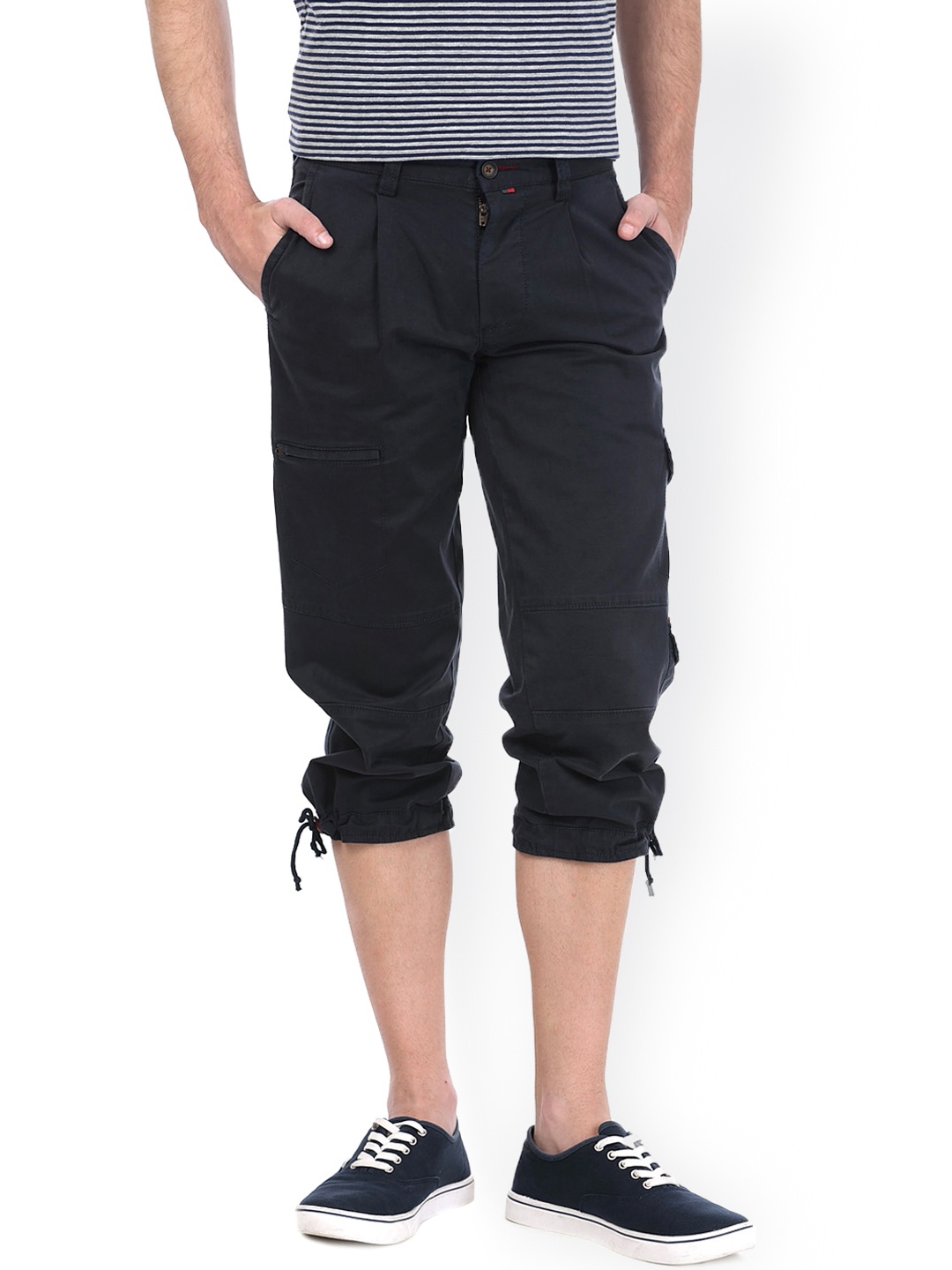 

Basics Men Black 3/4th Cargo Shorts