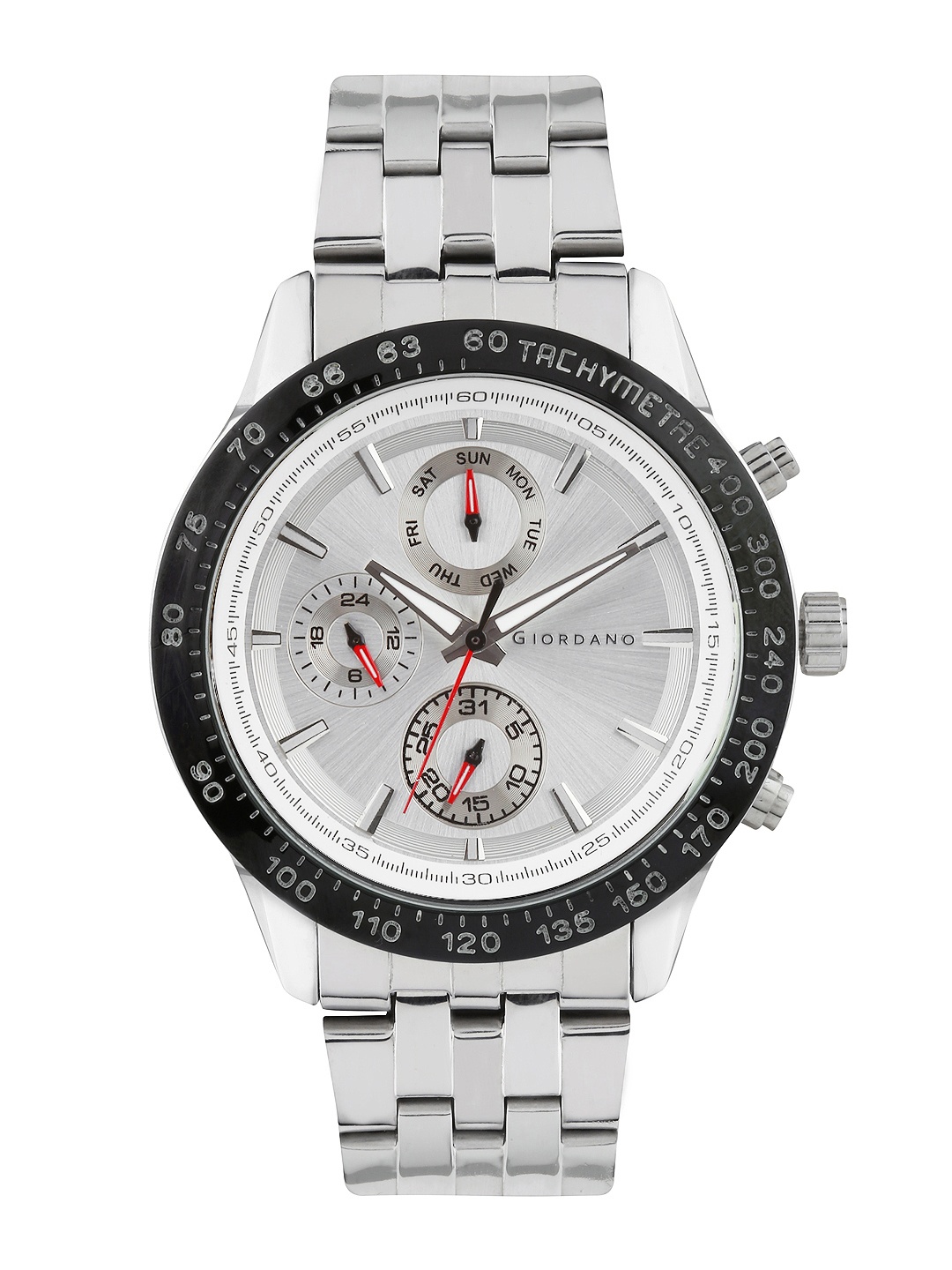 

GIORDANO Men Silver-Toned Dial Watch F6102-22