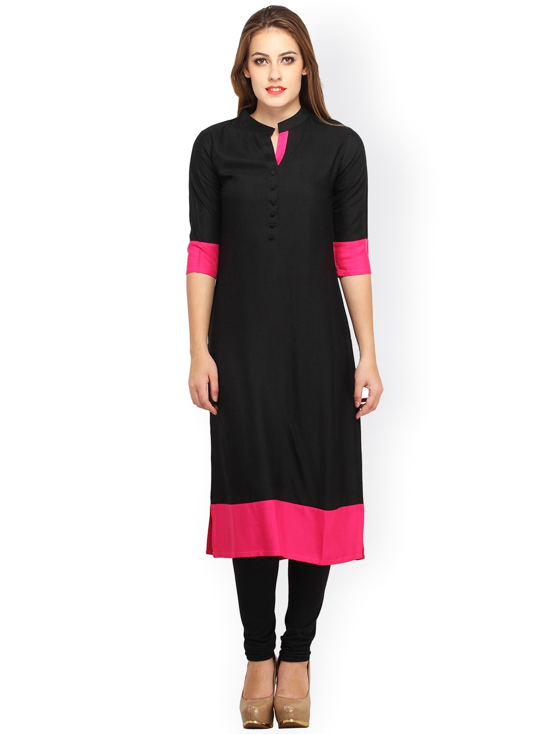 

Cation Women Black Kurta