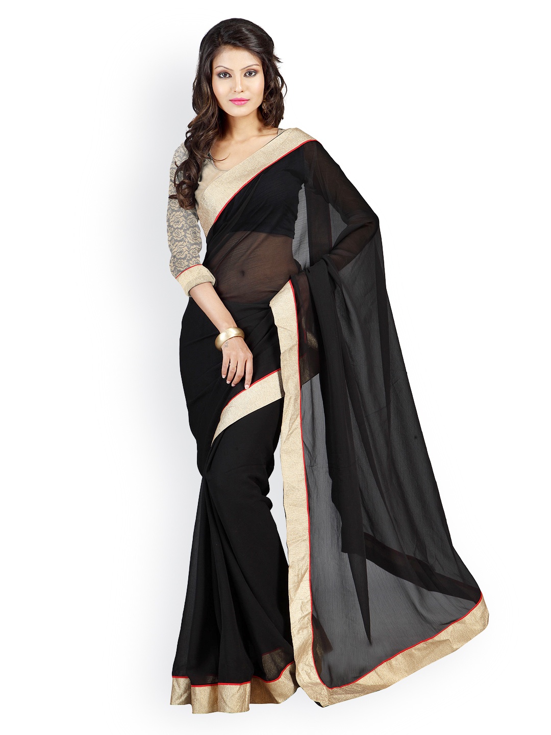 

Kalista Black Chiffon Fashion Saree