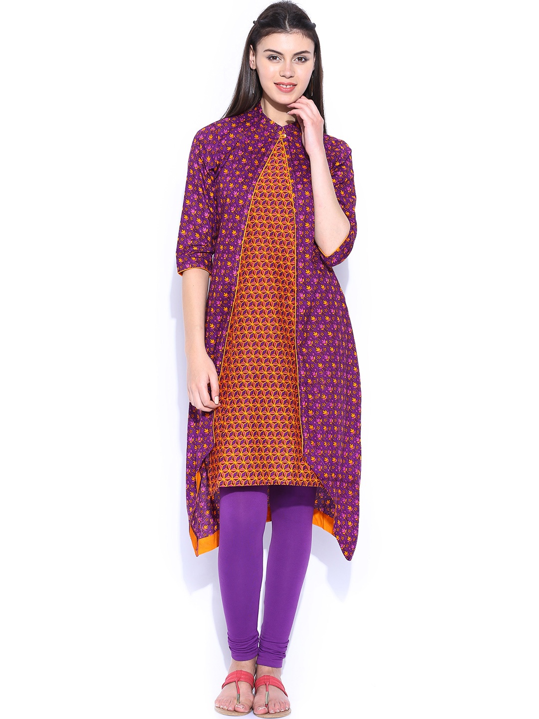 

Vishudh Purple Printed Kurta