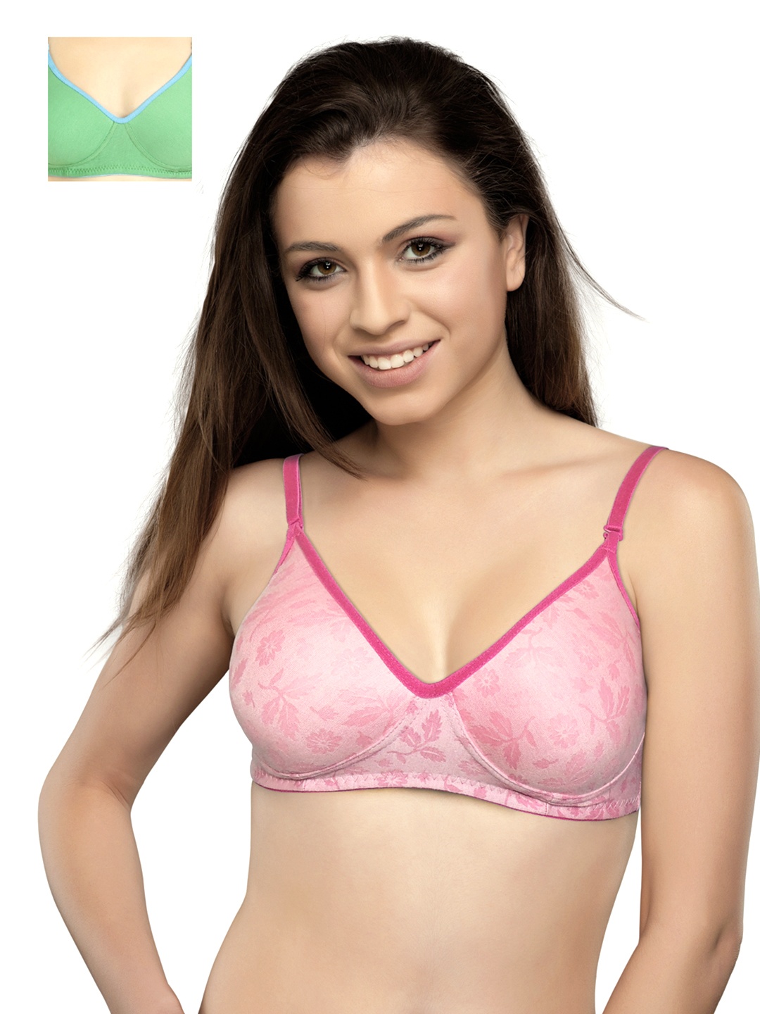 

Tweens Pack of 2 Padded T-shirt Bras TW1353-1301-GR, Multi