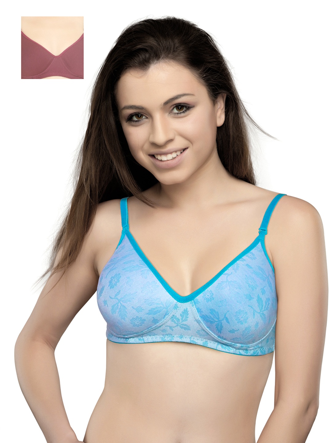 

Tweens Pack of 2 Padded T-shirt Bras TW1351-1301-MG, Multi