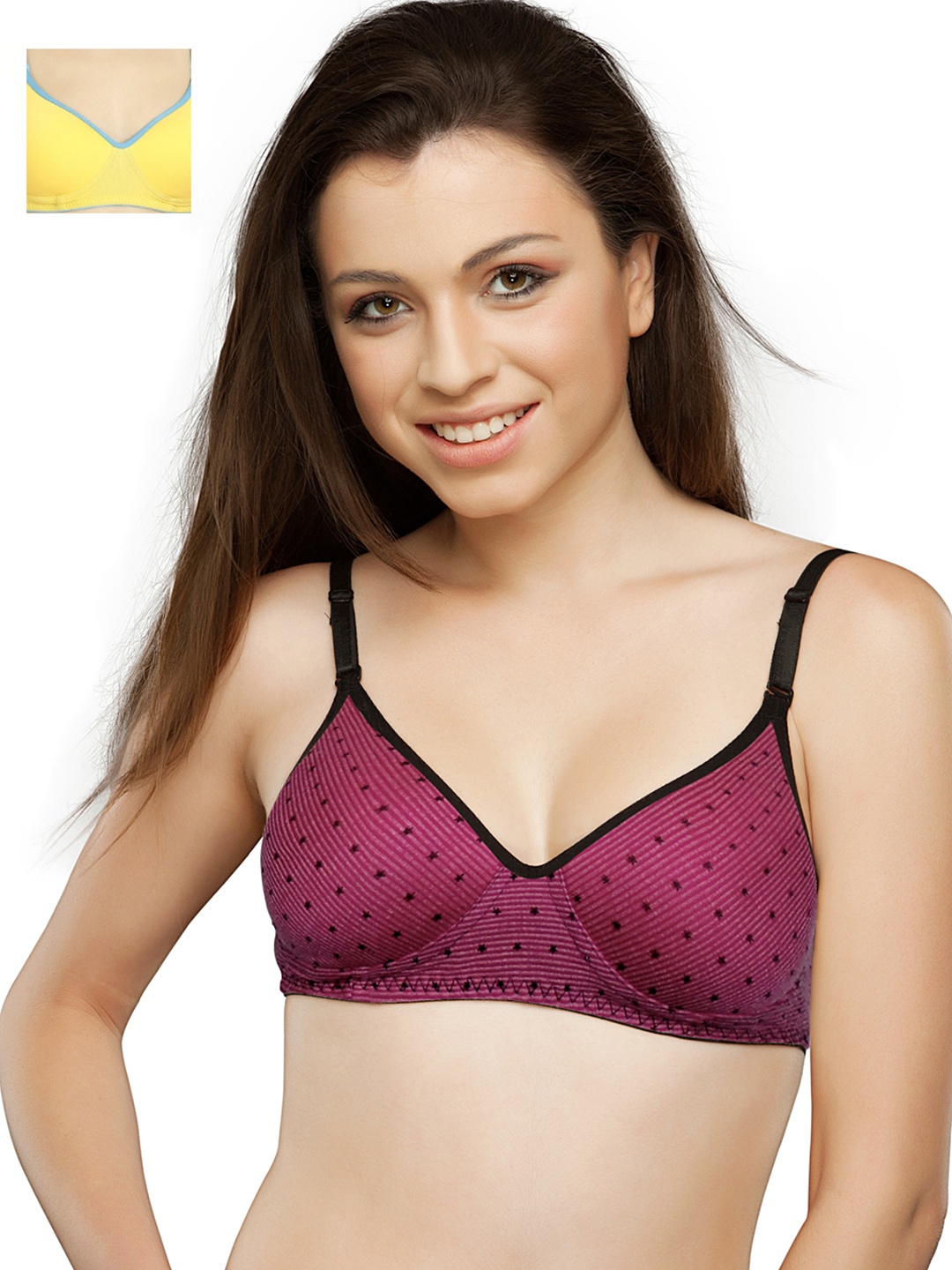 

Tweens Pack of 2 Padded T-shirt Bras TW1350MG-1301-YL, Pink