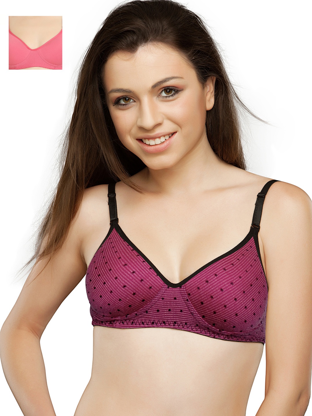 

Tweens Pack of 2 Padded T-shirt Bras TW1350MG-1301-DPK, Pink