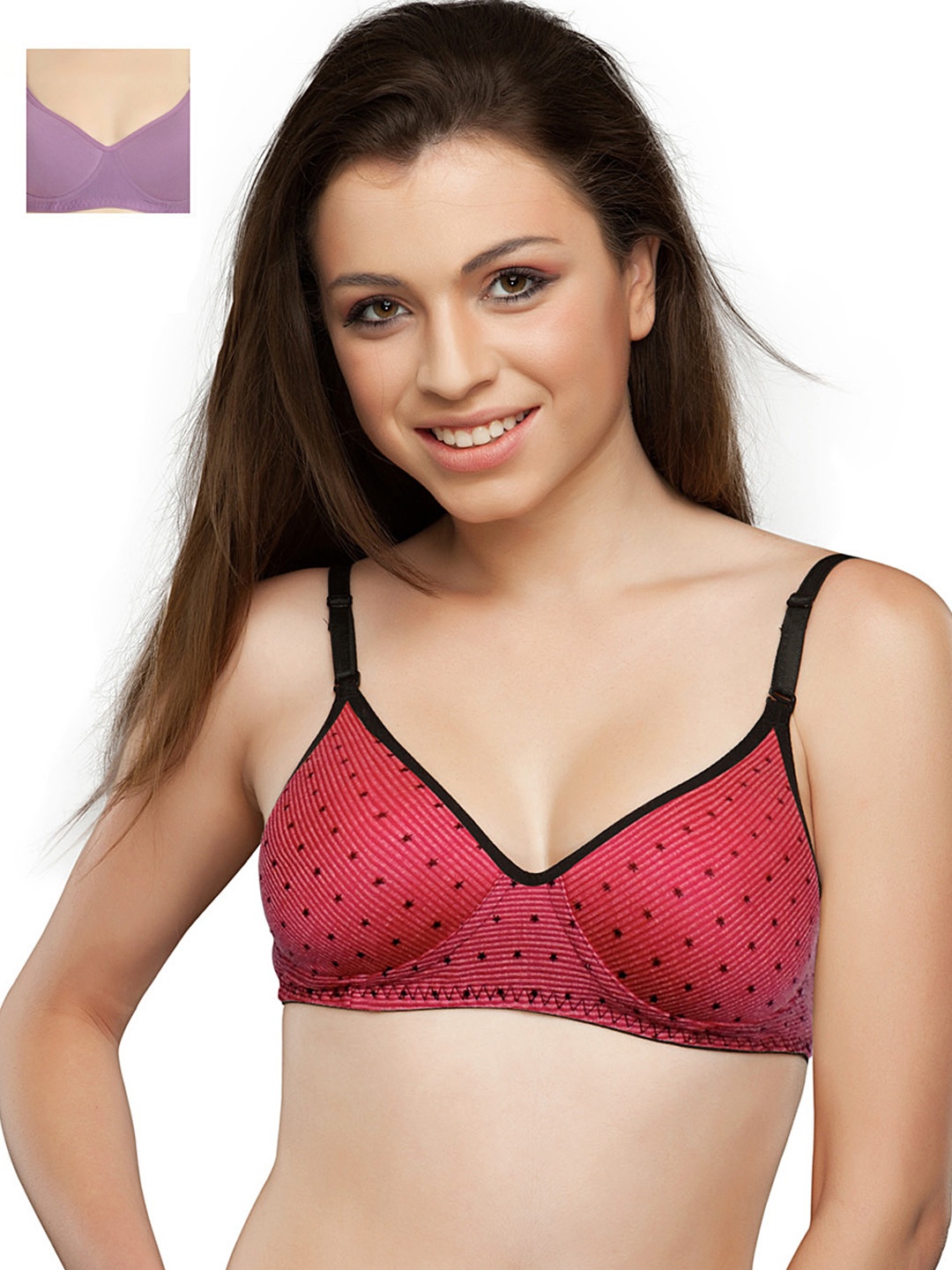 

Tweens Pack of 2 Padded T-shirt Bras TW1350DPK-1301-MV, Pink