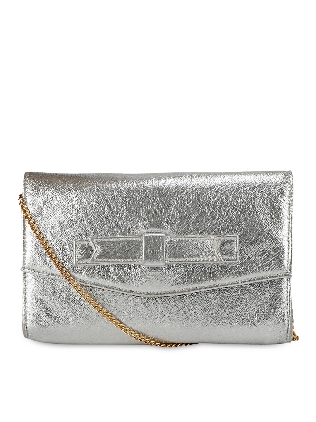 

Berrypeckers Silver-Toned Clutch