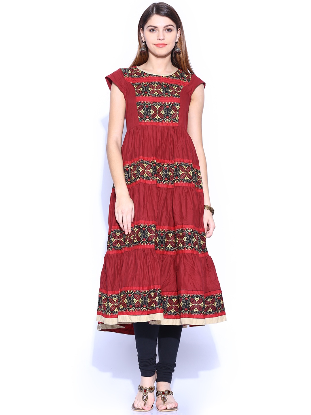 

Vishudh Maroon Printed Kurta