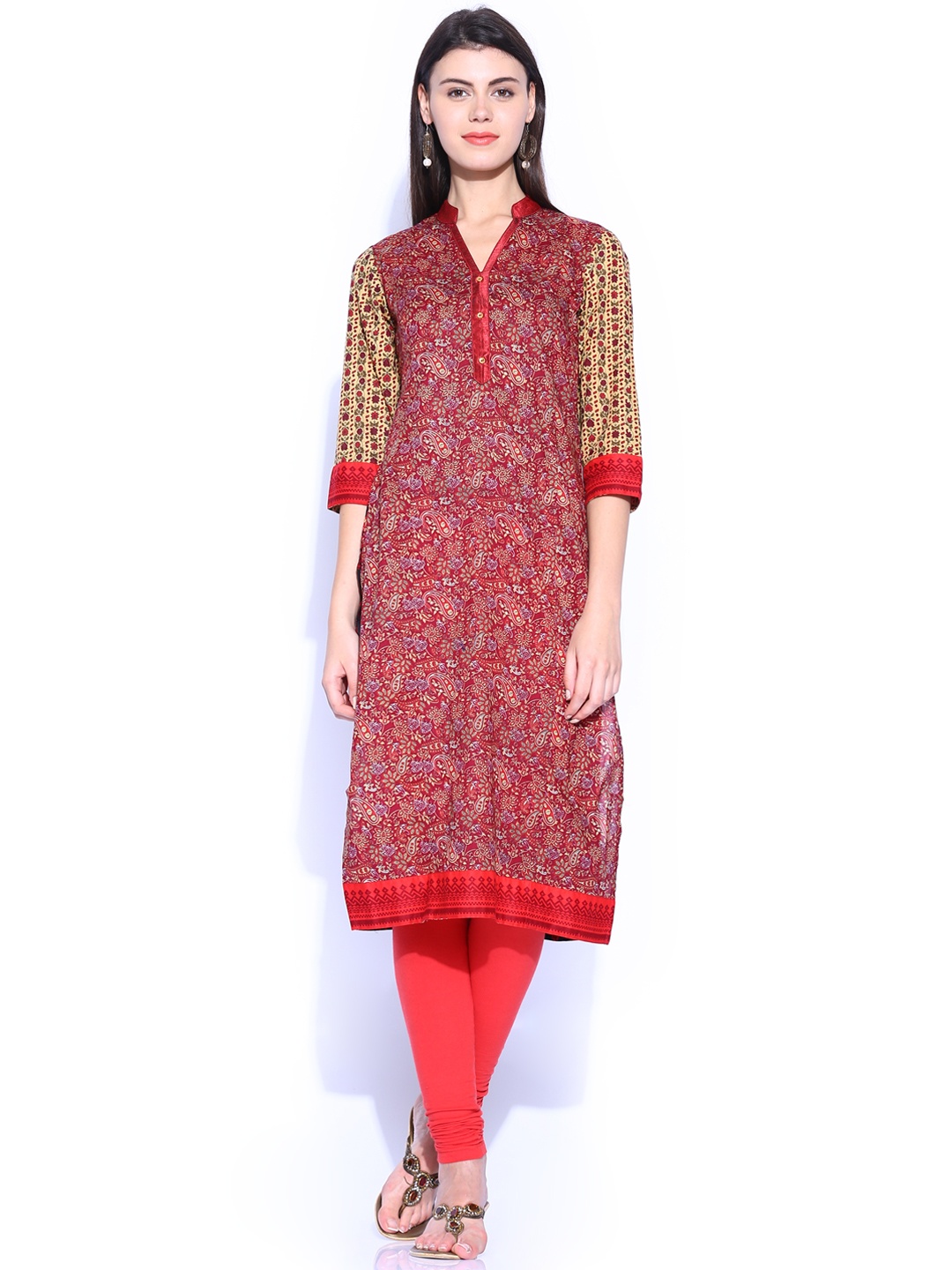 

Vishudh Maroon & Red Printed Kurta