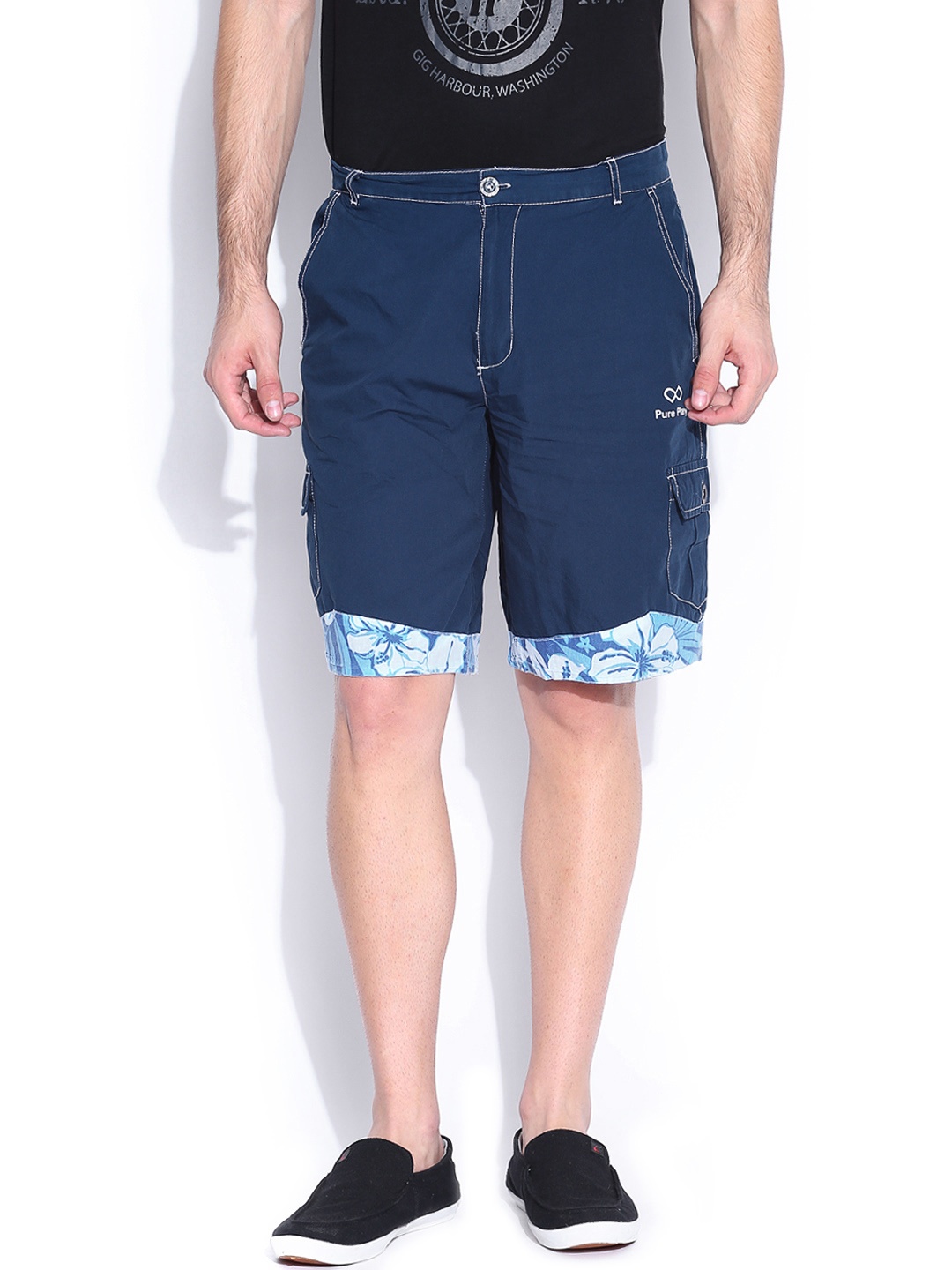 

Pure Play Navy Turbo Racer Cargo Shorts, Navy blue